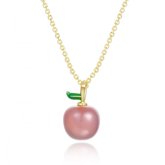 Colier din Aliaj Placat cu Aur cu Cristal Roz Emporia®