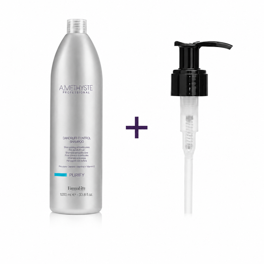 Șampon antimătreață Amethyste Purify, 1000 ml – disponibil cu pompă dozatoare opțională