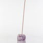 Amethyst Incense Stick Holder: Handcrafted from Natural Raw Amethyst (3–5 cm).
