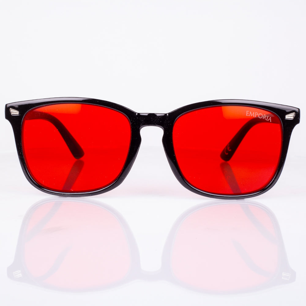 EMPORIA bluelight blocking glasses, red lens, black frame 8 