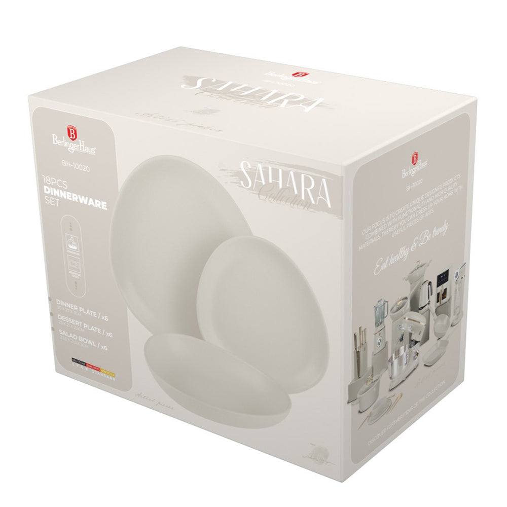 Set de farfurii Berlinger Haus, 18 piese – Culoare crem mat 3 