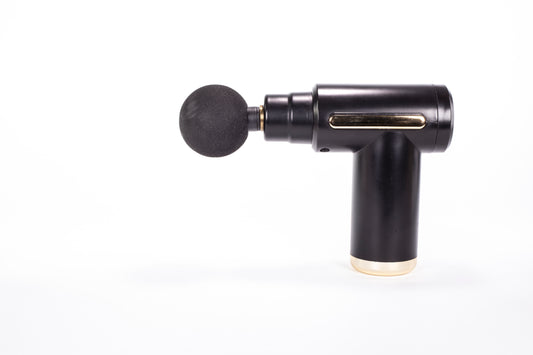 Pistol de masaj compact pentru masaj profund, cu 4 capete interschimbabile