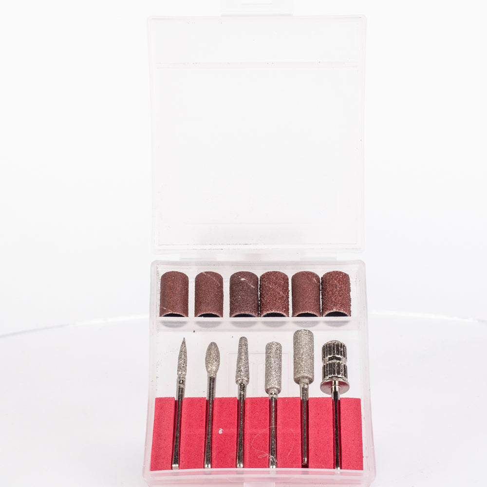 Pilă de unghii profesională Emporia Beauty cu capete interschimbabile – Roz 7 