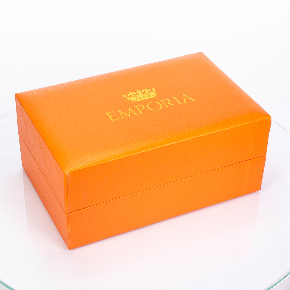 Ceas din Aliaj Placat cu Aur cu Cristal Albastru Emporia® și Cristal Alb Emporia® ( Colier+Cercei+Brățară ) 2 