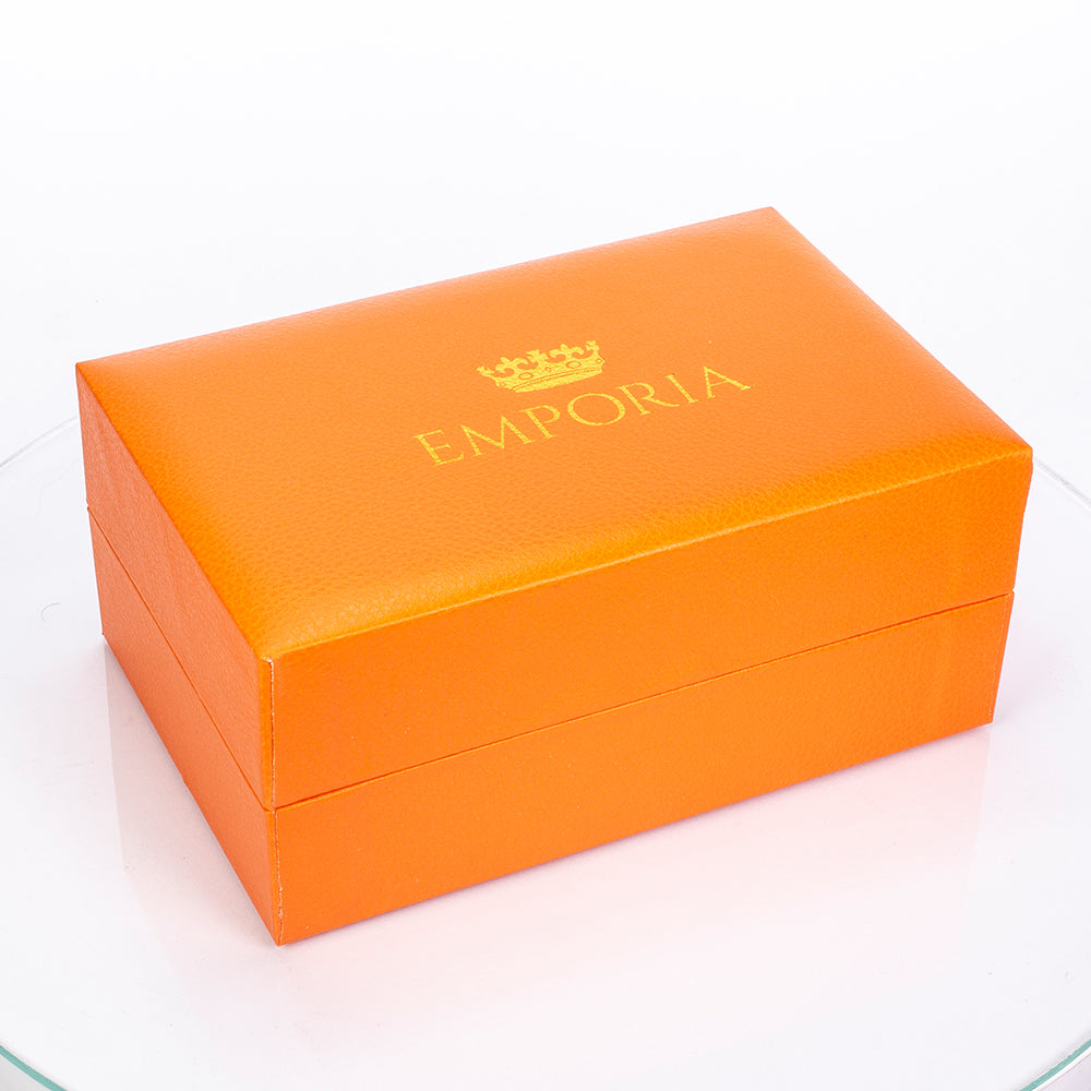 Ceas din Aliaj Placat cu Aur cu Cristal Alb Emporia® ( Colier+Cercei+Brățară+Pandantiv ) 2 