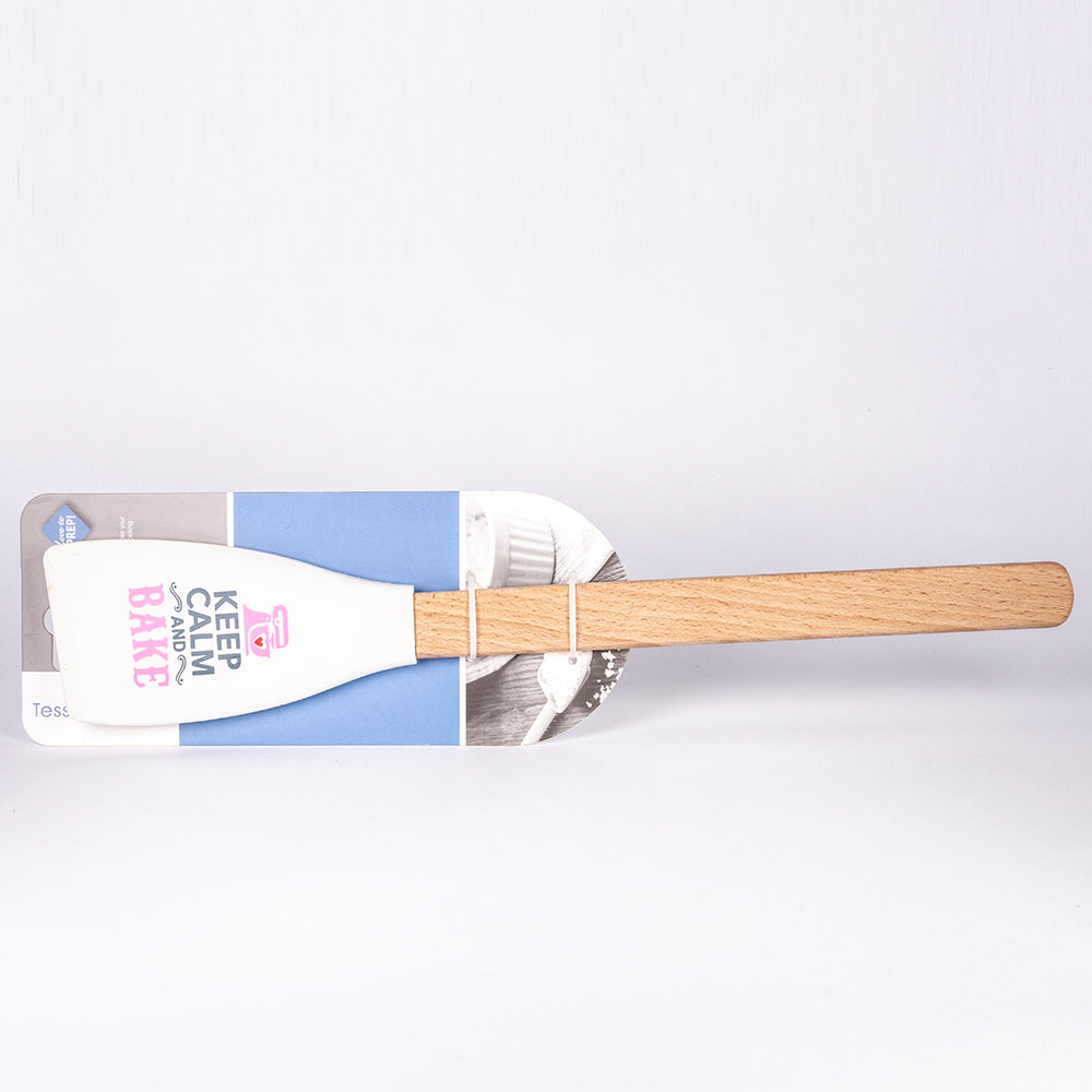 Spatulă "Keep Calm and Bake" mâner din lemn