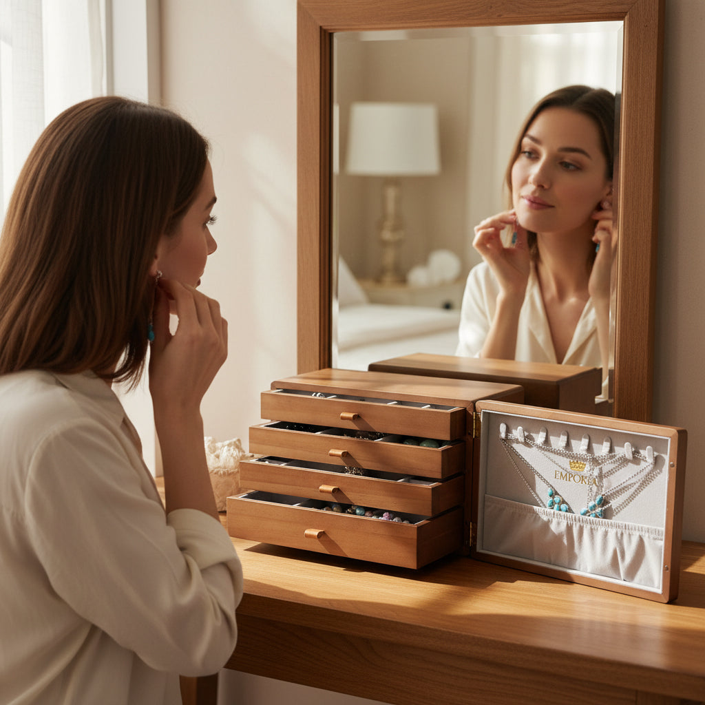 Organizator de bijuterii Emporia cu sertare multiple – mini comodă 7 