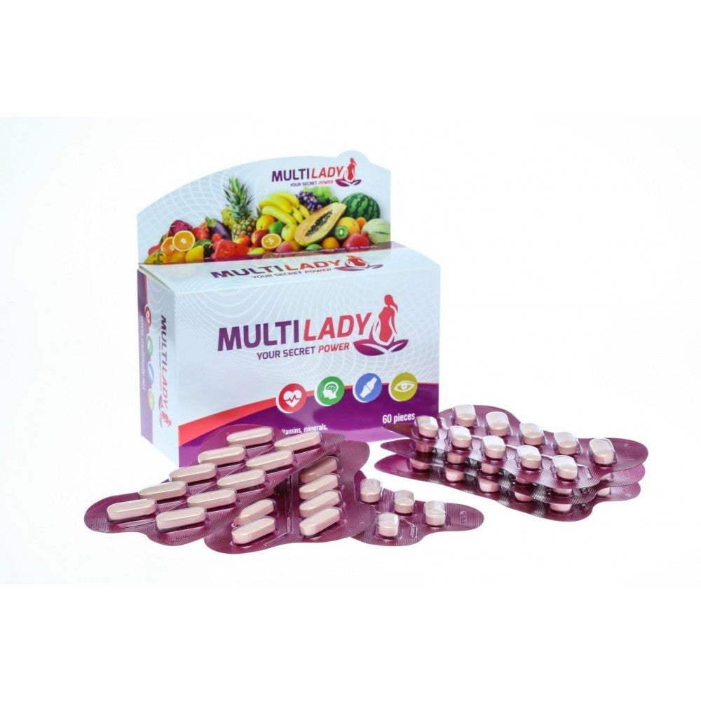 MultiLady - MultiVitamine Premium pentru un Sistem Imunitar Puternic, 60 comprimate 1 