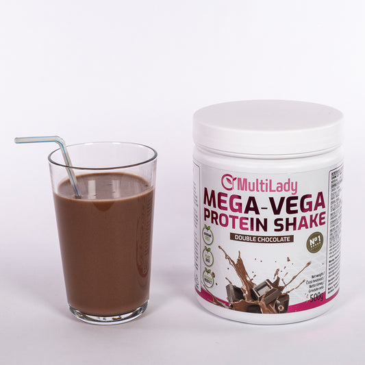 Shake proteic ML Mega Vega, ciocolată dublă