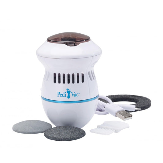 Dispozitiv pentru îndepărtarea calusurilor, cu funcție de aspirație PediVac