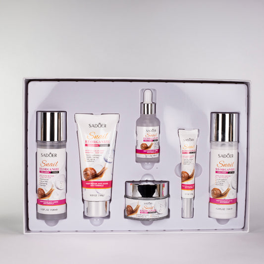 Set facial cu mucus de melc și colagen – 6 piese SADOER