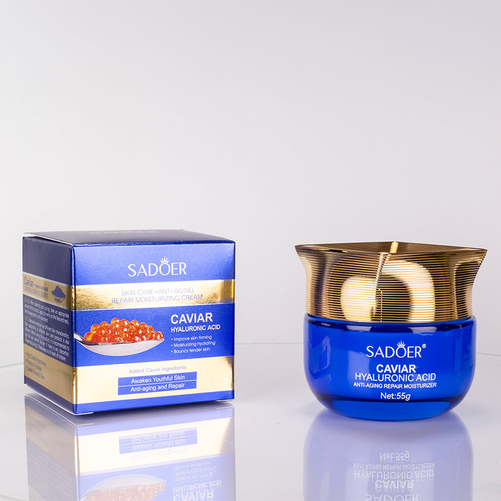 Cremă facială regeneratoare și anti-îmbătrânire cu caviar și acid hialuronic SADOER 1 