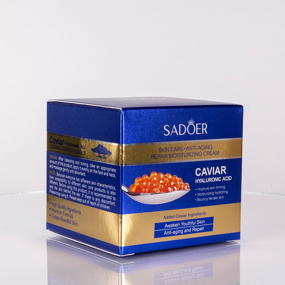 Cremă facială regeneratoare și anti-îmbătrânire cu caviar și acid hialuronic SADOER