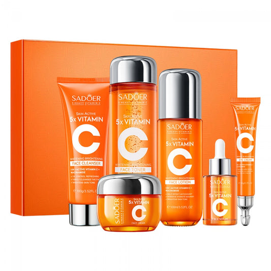 Set Cadou SADOER cu Vitamina C pentru Hidratarea și Uniformizarea nuanței Tenului – 6 Piese