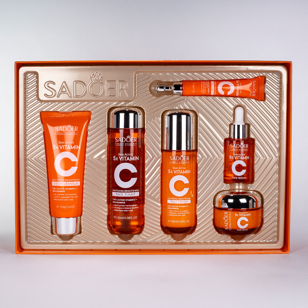 Set Cadou SADOER cu Vitamina C pentru Hidratarea și Uniformizarea nuanței Tenului – 6 Piese 2 