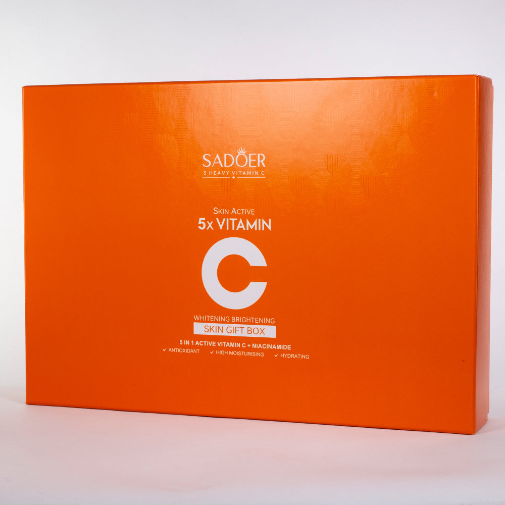 Set Cadou SADOER cu Vitamina C pentru Hidratarea și Uniformizarea nuanței Tenului – 6 Piese