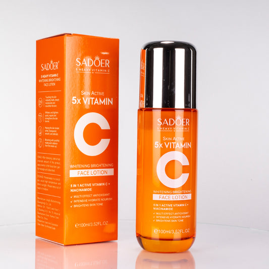 Lapte facial hidratant și fermizant cu 5 tipuri de Vitamina C SADOER