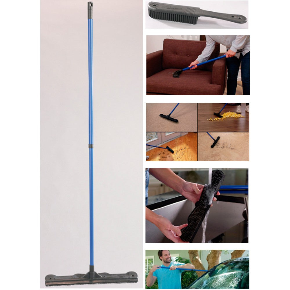 Mătură multifuncțională cu peri din cauciuc și mâner reglabil - Starlyf Broom 1 