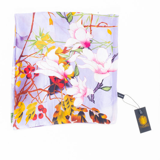 Eșarfă „Răsplata Edenului”, 85 x 180 cm, violet, 100% mătase vegană