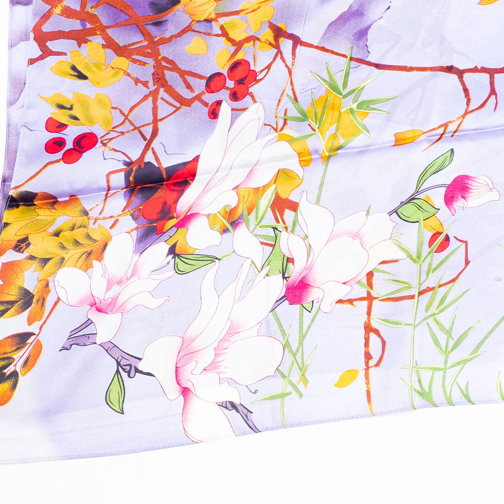 Eșarfă „Răsplata Edenului”, 85 x 180 cm, violet, 100% mătase vegană 3 