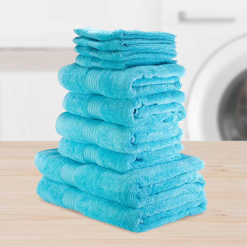 Set de prosoape 100% bumbac extra moale 5 + 5 bucăți, în culori vesele luminoase 29 