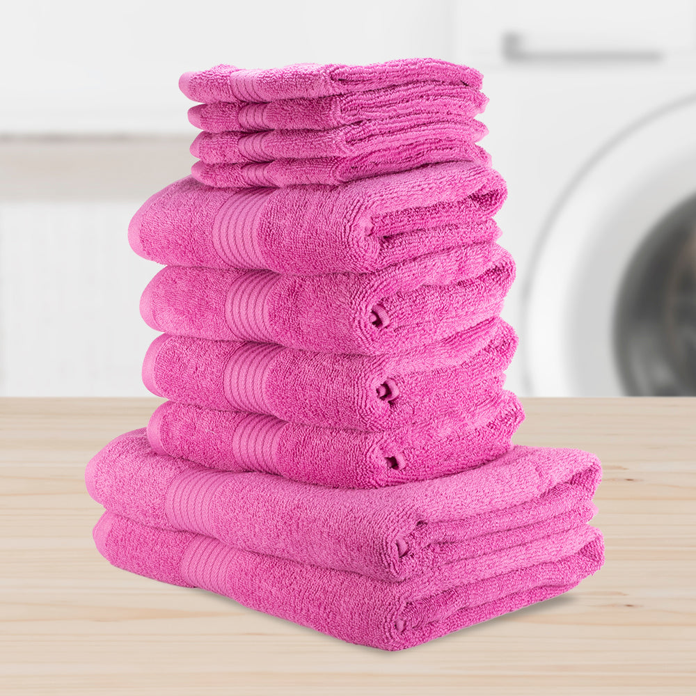 Set de prosoape 100% bumbac extra moale 5 + 5 bucăți, în culori vesele luminoase 51 