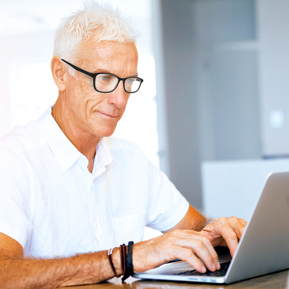 Ochelari de citit Vizmaxx Autofocus 2 în 1 cu o gamă flexibilă de dioptrii, negri