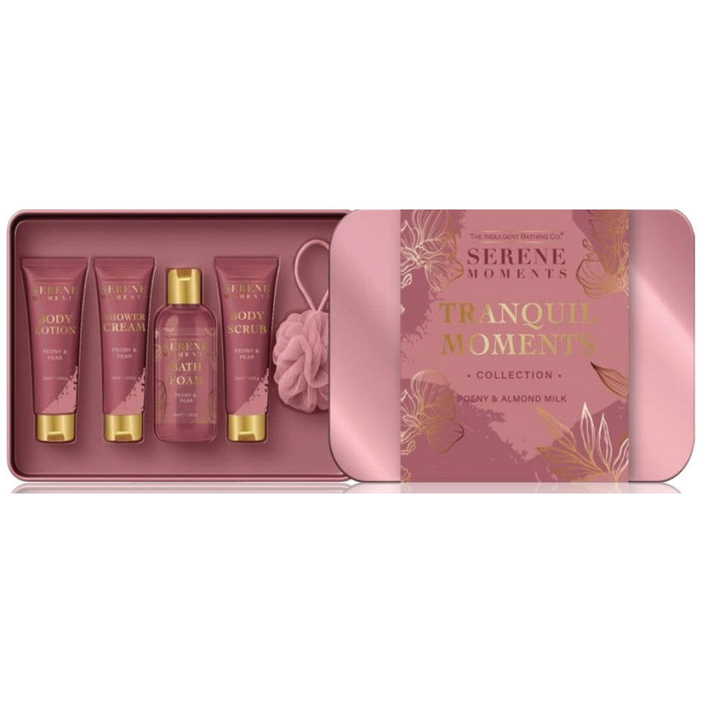 Serene Moments Tranquil Moments – Set cadou de lux pentru baie și îngrijirea corpului, cu parfum de bujor și pară 1 