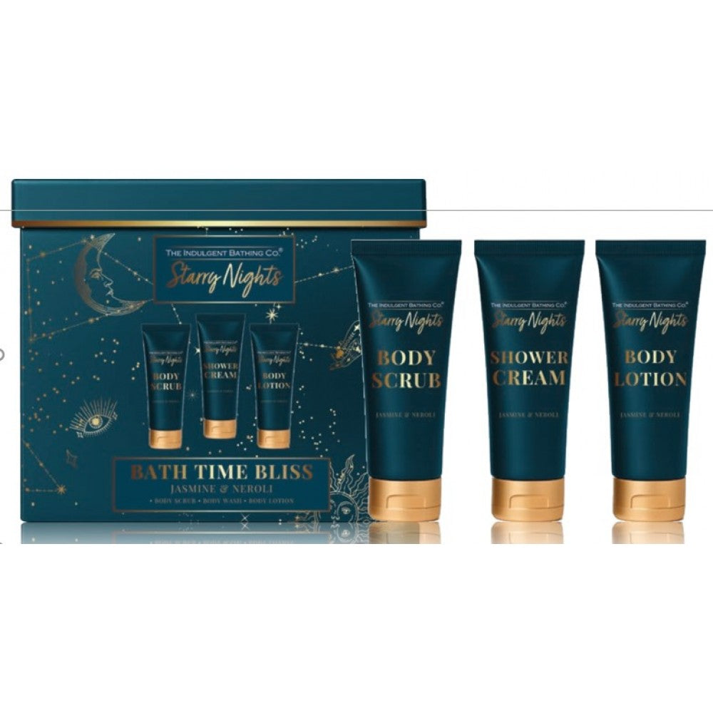 Starry Nights Bathtime Bliss – Set cadou de lux pentru baie și îngrijirea corpului, cu parfum de iasomie și neroli 1 