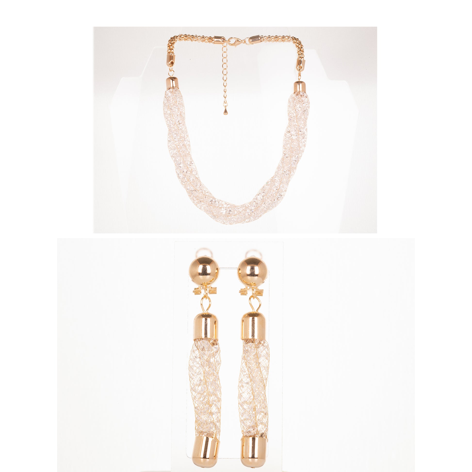 Set din Aliaj Placat cu Aur cu Cristal Multicolor Emporia® 1 