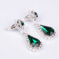 Set din Aliaj Placat cu Aur ( 30 grame ) cu Cristal Verde Emporia® și Cristal Alb Emporia® ( Colier+Cercei+Brățară+Inel )