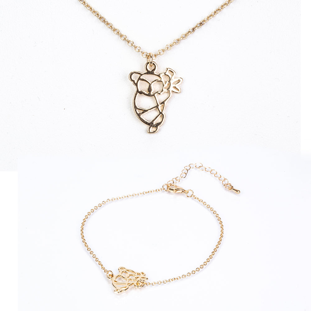 Set din Aliaj Placat cu Aur ( 6.5 grame ) ( Colier+Brățară ) 1 