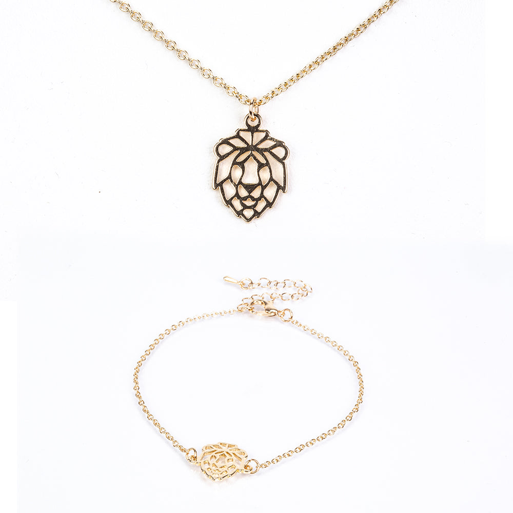 Set din Aliaj Placat cu Aur ( 6.5 grame ) ( Colier+Brățară )