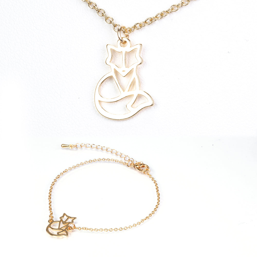 Set din Aliaj Placat cu Aur ( 6.5 grame ) ( Colier+Brățară ) 4 