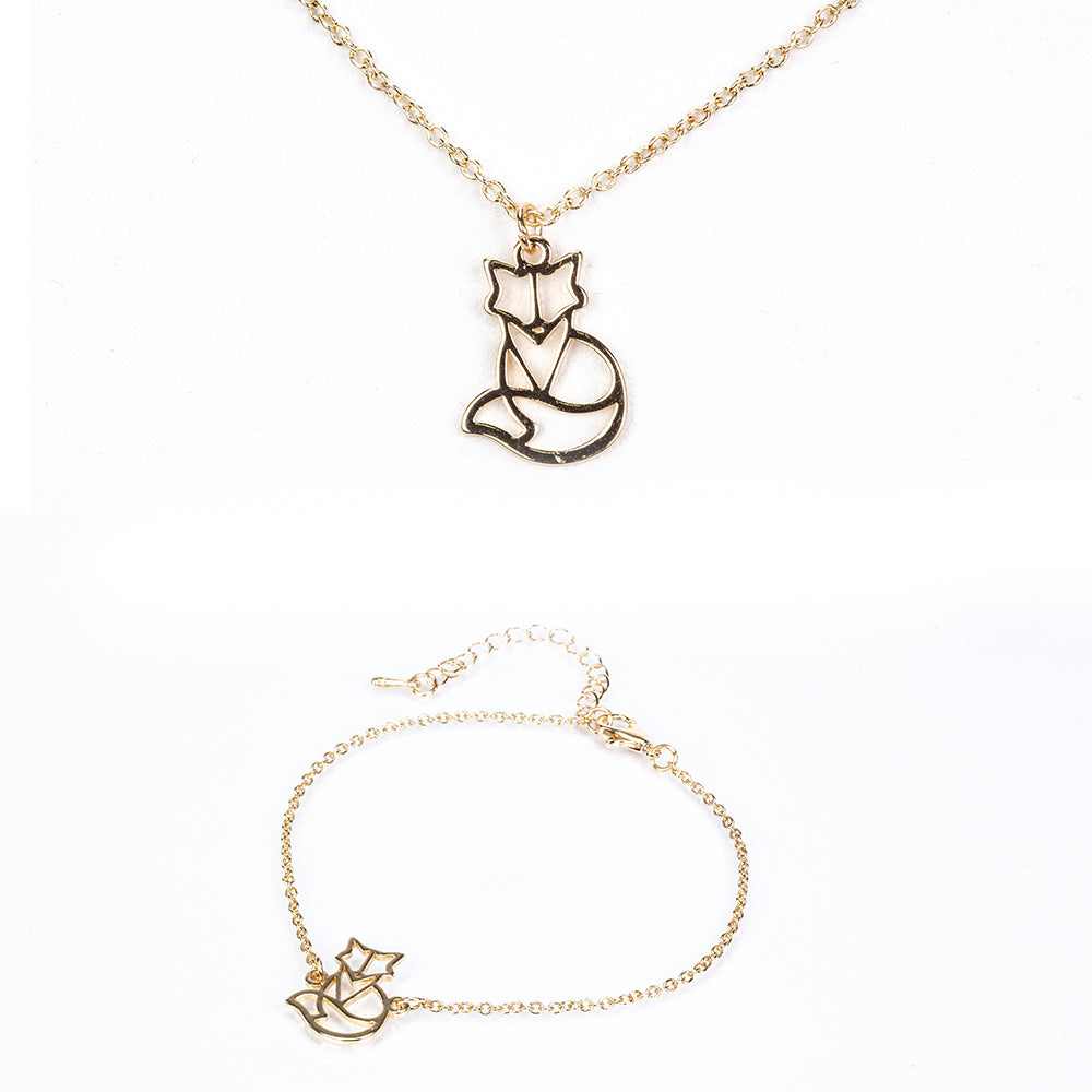 Set din Aliaj Placat cu Aur ( 6.5 grame ) ( Colier+Brățară ) 1 