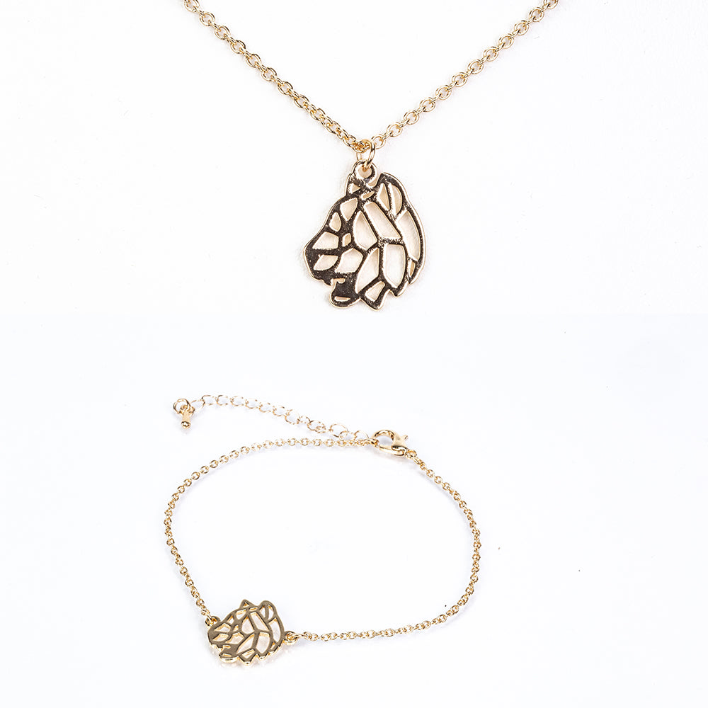 Set din Aliaj Placat cu Aur ( 6.5 grame ) ( Colier+Brățară ) 1 