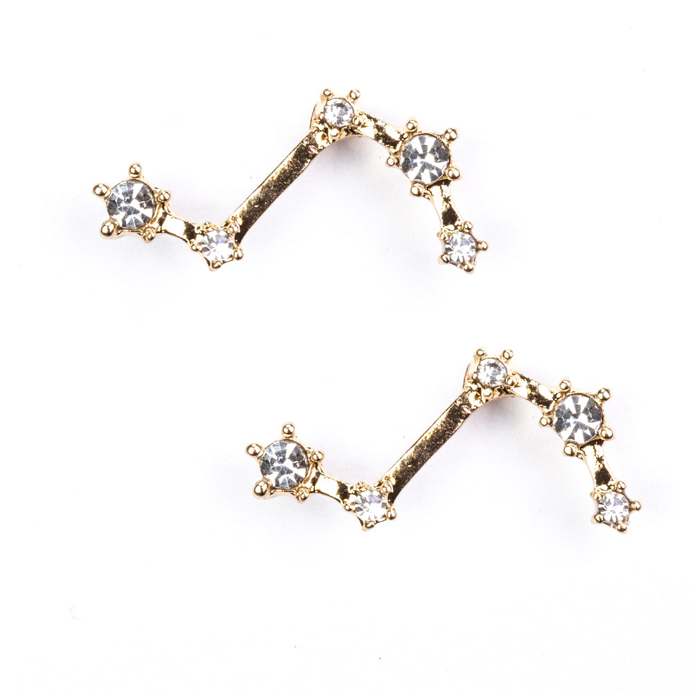 Berbec Cercei din Aliaj Placat cu Aur ( 29 grame ) cu Cristal Alb Emporia® 3 