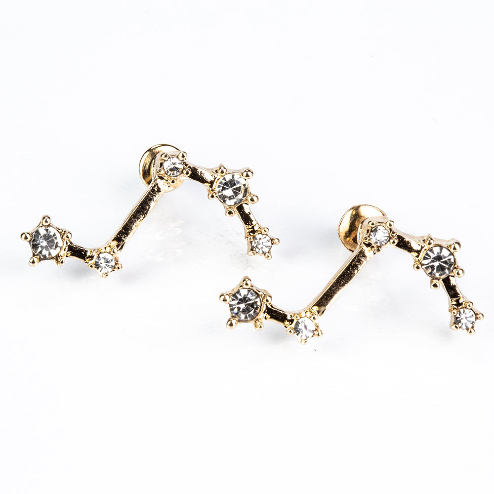 Berbec Cercei din Aliaj Placat cu Aur ( 29 grame ) cu Cristal Alb Emporia® 4 