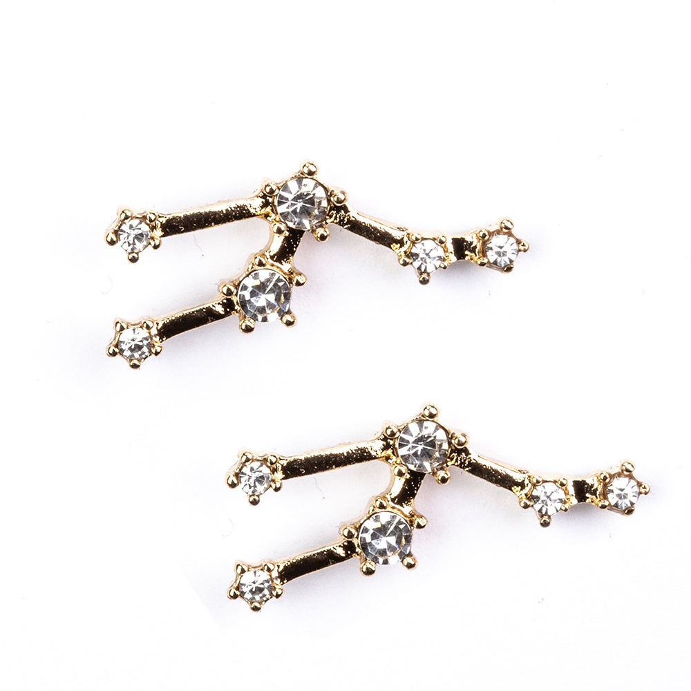 Taur Cercei din Aliaj Placat cu Aur ( 29 grame ) cu Cristal Alb Emporia® 3 