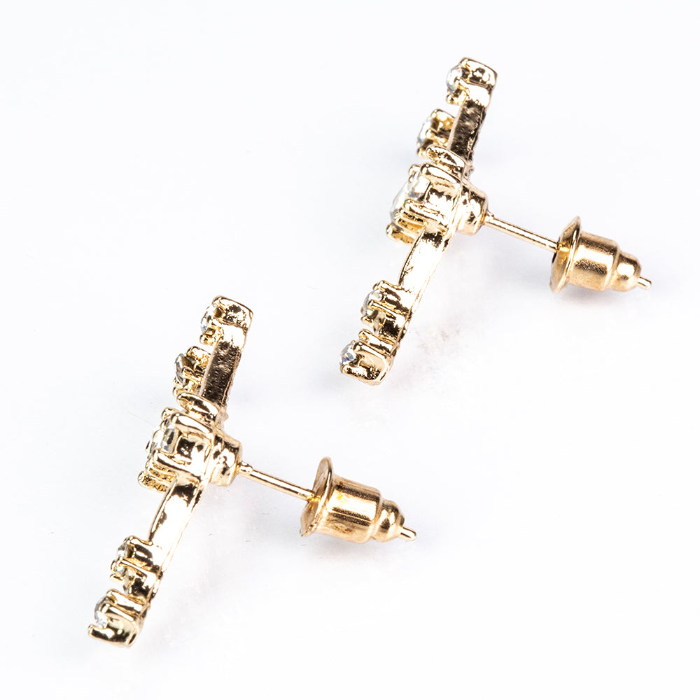 Taur Cercei din Aliaj Placat cu Aur ( 29 grame ) cu Cristal Alb Emporia® 5 