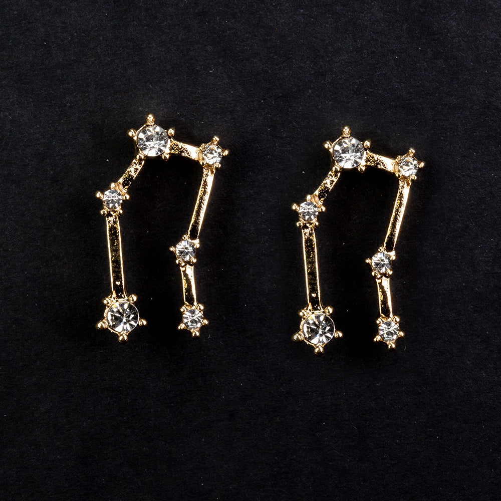 Gemeni Cercei din Aliaj Placat cu Aur ( 29 grame ) cu Cristal Alb Emporia® 2 