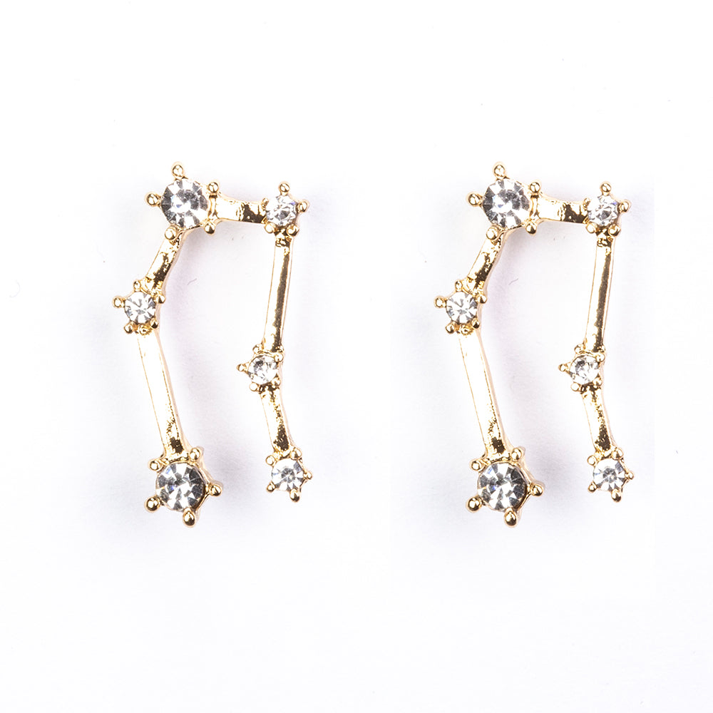 Gemeni Cercei din Aliaj Placat cu Aur ( 29 grame ) cu Cristal Alb Emporia® 3 