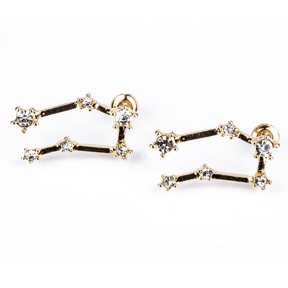 Gemeni Cercei din Aliaj Placat cu Aur ( 29 grame ) cu Cristal Alb Emporia® 4 