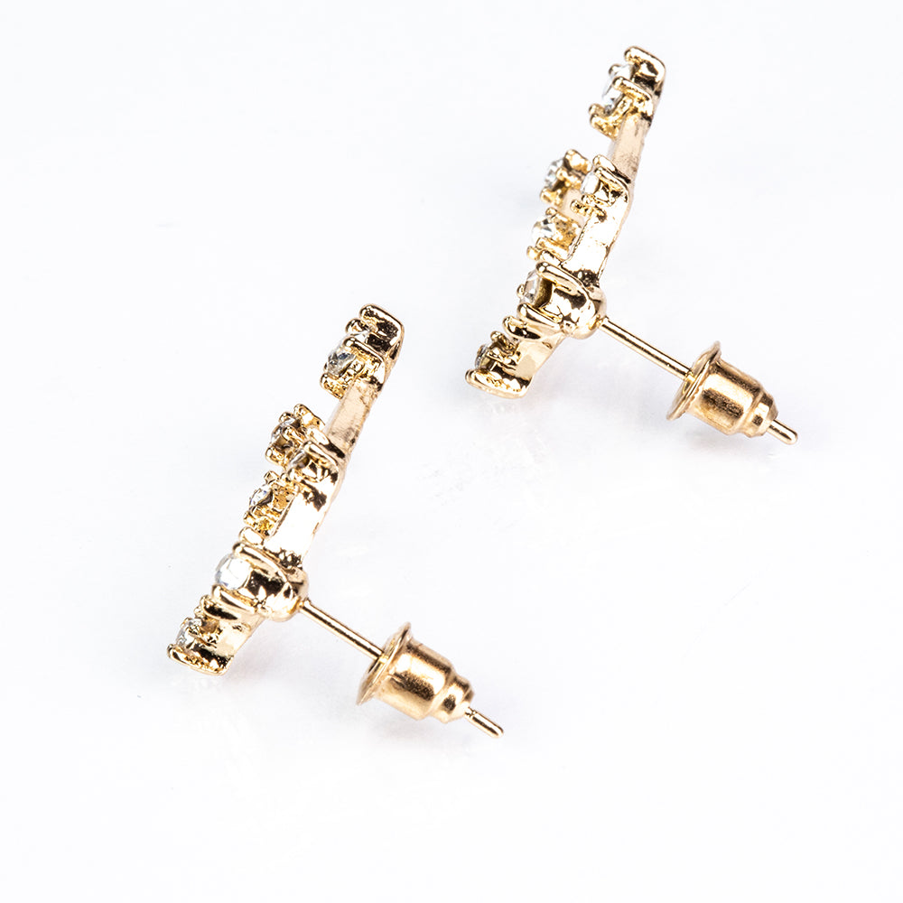 Gemeni Cercei din Aliaj Placat cu Aur ( 29 grame ) cu Cristal Alb Emporia® 5 