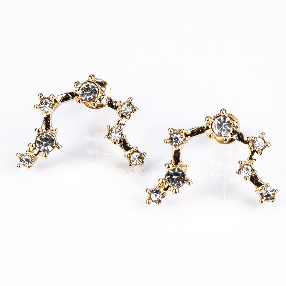 Vărsător Cercei din Aliaj Placat cu Aur ( 29 grame ) cu Cristal Alb Emporia®