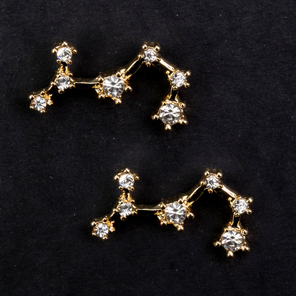 Scorpion Cercei din Aliaj Placat cu Aur ( 29 grame ) cu Cristal Alb Emporia®