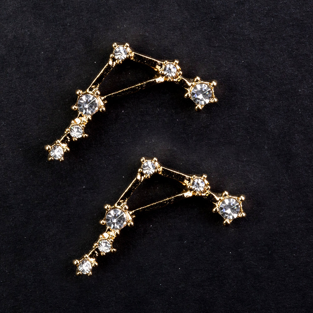 Balanţă Cercei din Aliaj Placat cu Aur ( 29 grame ) cu Cristal Alb Emporia®