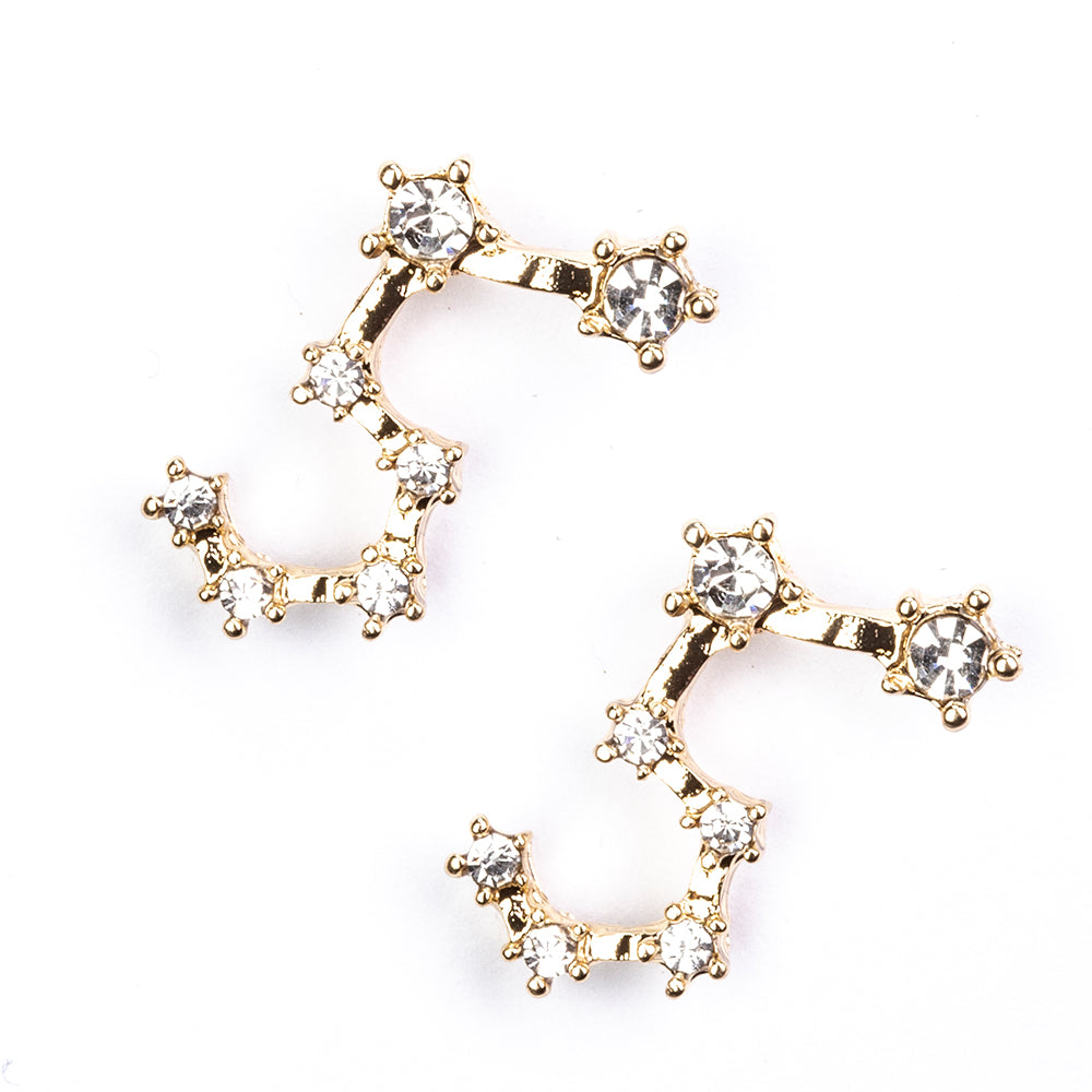 Leu Cercei din Aliaj Placat cu Aur ( 29 grame ) cu Cristal Alb Emporia® 3 