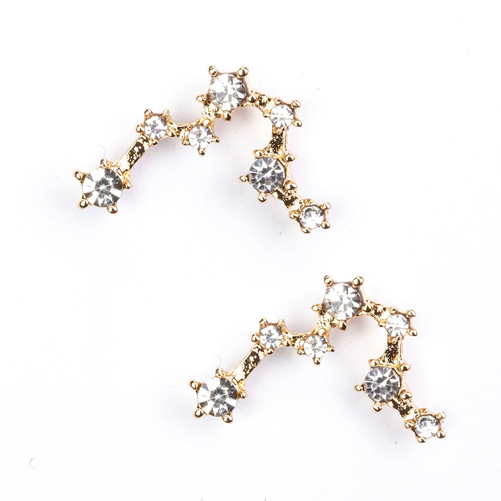 Peşti Cercei din Aliaj Placat cu Aur ( 29 grame ) cu Cristal Alb Emporia®