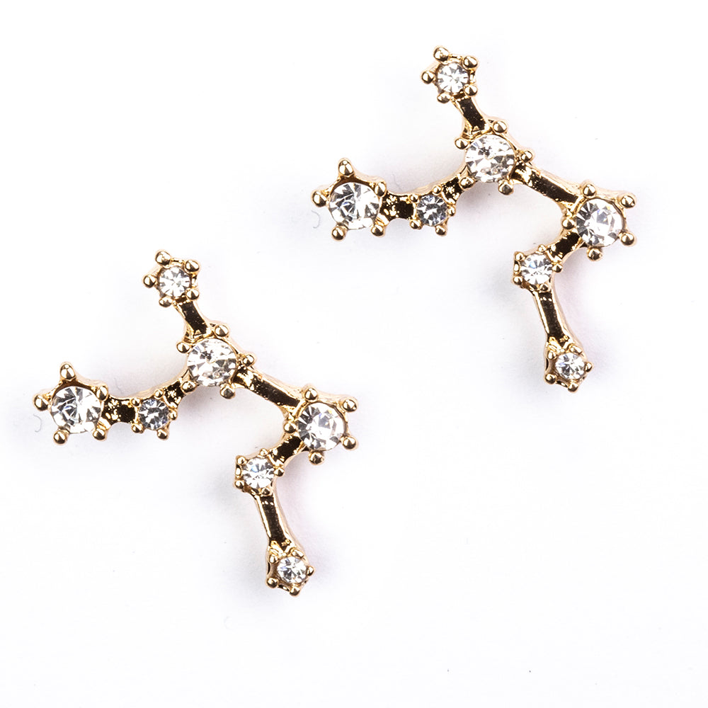 Fecioară Cercei din Aliaj Placat cu Aur ( 29 grame ) cu Cristal Alb Emporia® 3 